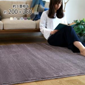 日本製 ラグマット CALM 200x250cm 長方形 ラグ マット カーペット 無地 シンプル 防音 防ダニ 床暖 ホットカーペット 代引不可