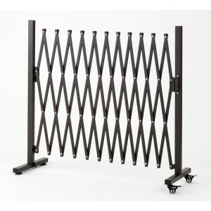 フェンス キャスター付き アルミ伸縮 シングル 回転式