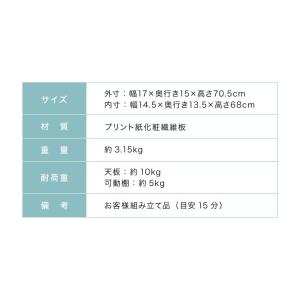 隠せる トイレラック スリム 幅17cm ヴィ...の詳細画像5