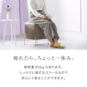 スツール 収納 おしゃれ ベルベッド ベロア ...の詳細画像4