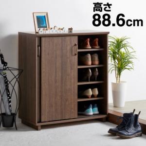ニトリ（NITORI） シューズボックスリアル ロータイプ(幅75.2cm BK