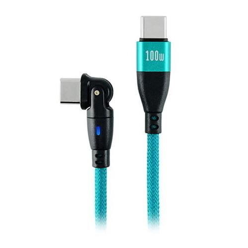 日本トラストテクノロジー 180°回転コネクタPD100Wケーブル 1m グリーン 180RPD-1...