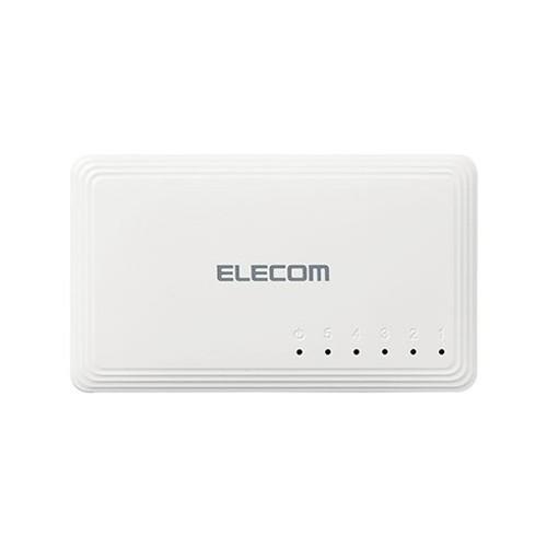エレコム Giga対応スイッチングハブ 5ポート プラスチック筺体 電源外付けモデル ホワイト EH...