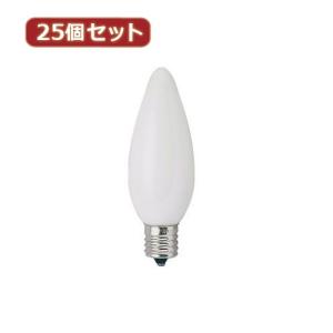 YAZAWA 25個セット シャンデリア球10Wホワイト口金E12 C321210WX25 家電 照明器具 照明器具｜rcmdin