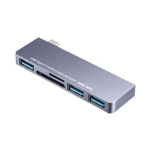 5個セット サンワサプライ USB Type-Cハブ カードリーダー付き USB-3TCHC18GY...