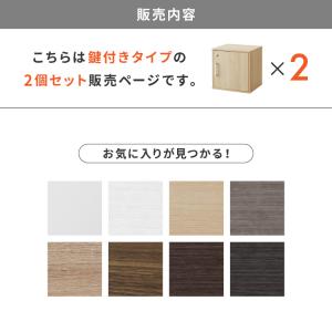 キューブボックス 鍵付 扉付き 2個セット 収...の詳細画像2