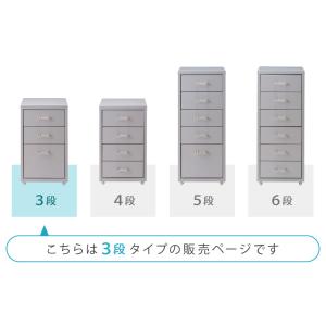 Roomnhome デスクワゴン 3段 キャビ...の詳細画像3