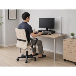 オフィスチェア メッシュ 2脚セット 肘ありラ...の詳細画像4