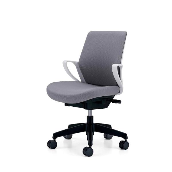 オフィスチェア ピコラ ローバック 布張 CR-G530E1GRE3-W ソフトグレー 椅子 リモー...