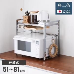 日本製 ラック カウンター ステンレス天板伸縮ラック 棚 トースター 伸縮ラック 電子レンジ 収納 オーブンレンジ 電子レンジ 棚 D5 Ds08 リコメン堂インテリア館 代引不可 トースター
