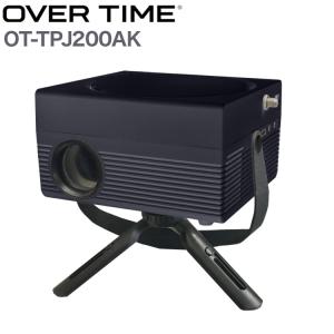 プロジェクター OVERTIME TVチューナー DVD付 LED OT-TPJ200AK 大迫力 映像 マルチプレーヤー 地デジ放送受信 ディスク再生機能 ビデオ 音楽 映画｜rcmdin