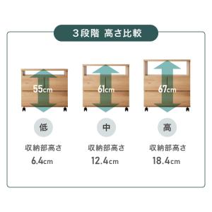 昇降式 テレビワゴン 幅60cm 55cm~6...の詳細画像3