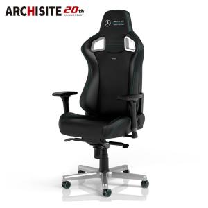 メルセデスベンツ コラボ品 ゲーミングチェア noblechairs EPIC Mercedes AMG Petronas Formula One Team 2021 Edition ロッキング アームレスト 代引不可｜リコメン堂インテリア館