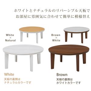 こたつテーブル 円形 直径80cm アベル リ...の詳細画像1