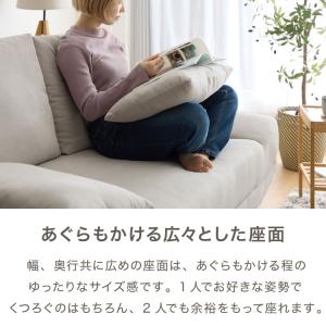 くつろぎソファ アームレスソファ 2人掛け ワ...の詳細画像3