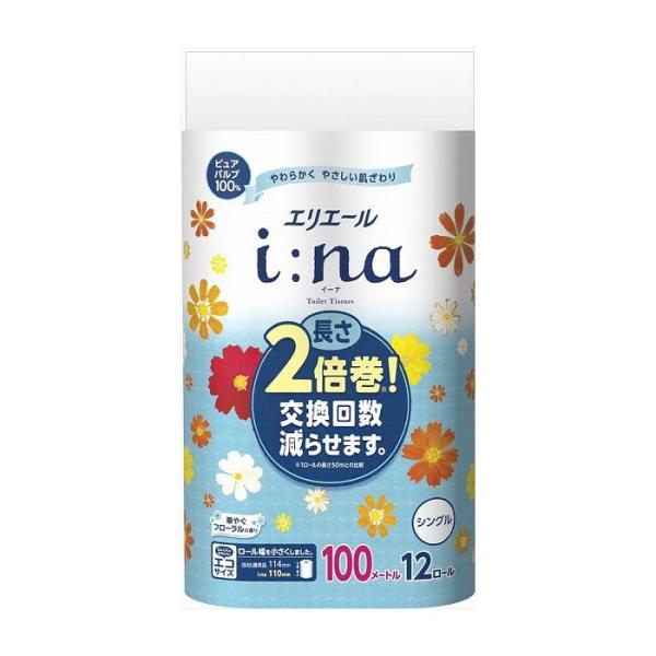 6個セット 大王製紙 エリエール イーナ トイレット 12ロール シングルまとめ買い まとめ売り セ...