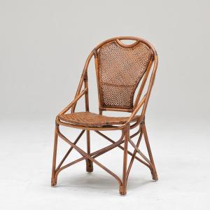 最終価格　ざぶとん付　２脚セット　籐家具　座椅子　ラタン　昭和レトロ　和モダン 籐 回転座椅子 2脚セット ミドルタイプ ラタンチェア 座面高40cm