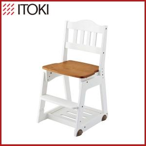 イトーキ 学習椅子 学習チェア 木製チェア キッズチェア 木製チェア 高さ調節 KM98-7WHGX ホワイト 代引不可｜rcmdin
