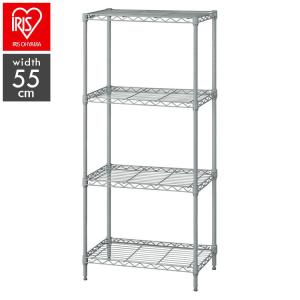 アイリスオーヤマ カラーメタルラック 幅55cm 4段 CMM-55124