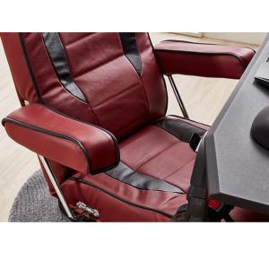 本革肘付き回転座椅子 リクライニング 回転 レ...の詳細画像5