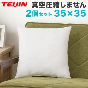 クッション 2個組 テイジン製中綿使用 40x40 洗える ウォッシャブル