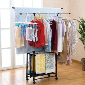 ワンタッチ ハンガーラック 2 【送料無料 SALE】 セール 軽い 組み立て