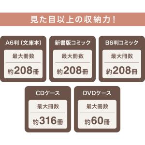 本棚 書棚 スライド式 幅60 シングル 4段...の詳細画像3
