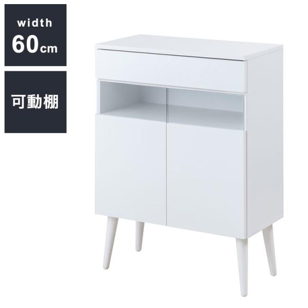 WHITE LIV 幅60 奥行30 高さ80.5 キャビネット ホワイト フレンチシャビー ルータ...