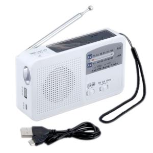 ラジオ 非常時 緊急時 LEDライト ソーラー充電 手回し発電 USB充電 サイレン アウトドア SV-5745 6WAY マルチレスキューラジオ 代引不可