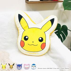 d*3様 ポケモン　のんびりライフ　フェイスクッション　ピカチュウ、ポッチャマ ポケットモンスター ダイカットクッション ピカチュウ イーブイ