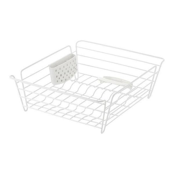 リッチェル Lacour ディッシュドレイナー ホワイト L 22411-3 水切りカゴ 水切りラッ...