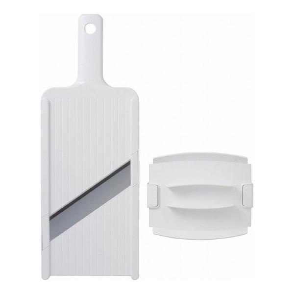 貝印 Kai Kitchen キャベツスライサー 指ガード付 ホワイト DH-8025 少ない力でふ...