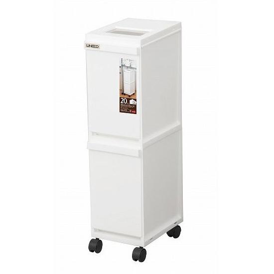 新輝合成 ごみ箱 ダストボックス 10L×2 キャスター付 隙間収納 ユニード 多段スリムペール2段...