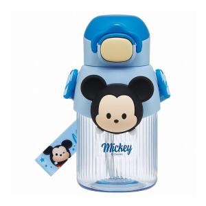 スケーター 立体マスコット付ストローボトル 590ml ツムツムミッキー PMSHP6 水筒 キャラクター ストロー付き シリコン ワンタッチ 代引不可｜rcmdin