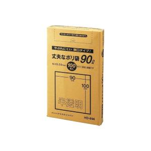 ケミカルジャパン 丈夫な厚口 ポリ袋 90L 半透明 100枚 HD-894 代引不可