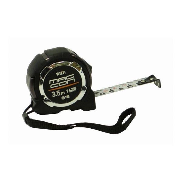 WIZ&apos;A マグコン ロック式コンベックス 16mm幅×3.5m 両面メートル目盛リ JISJQA1...