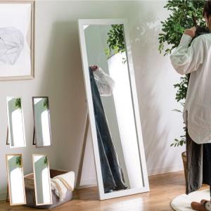 【新品】全身鏡 白 スタンドミラー 飛散防止 地震対策 HDフィルム スタンド付 新品】全身鏡 白 スタンドミラー 飛散防止 地震対策 HDフィルム