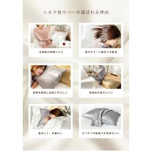 日本製 シルク 枕カバー 両面 シルク100%...の詳細画像4