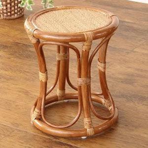 ラタン スツール HR(ブラウン) 籐家具 インテリア イス 椅子 チェア 籐