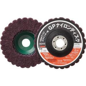 ＴＲＵＳＣＯ ナイロンディスク Φ100Ｘ15Ｘ16 5個入 240＃ GPN100 240 研削研...