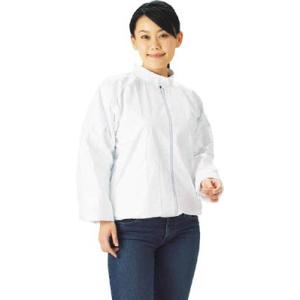 TRUSCO タイベック製作業服 立て襟ジャンパー Sサイズ DPM-202 S 保護具・保護服
