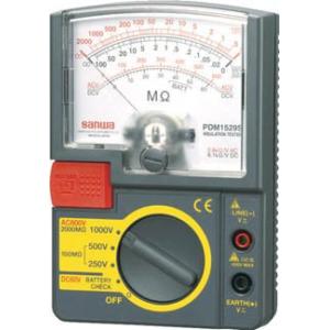 ＳＡＮＷＡ アナログ絶縁抵抗計 500Ｖ／250Ｖ／125Ｖ PDM5219S 計測機器・電気測定器