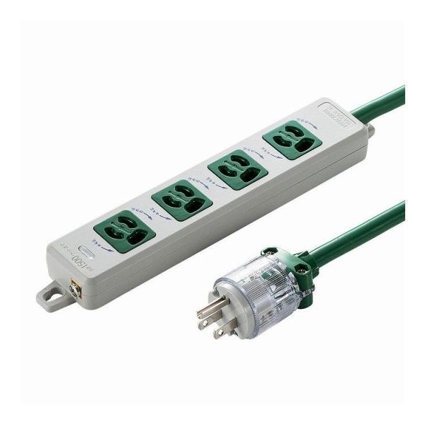 医用接地プラグ付き電源タップ TAP-HPM4-3G 代引不可