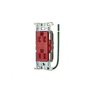 明工社 ML医用接地埋込ダブルコンセント C形 Sタイプ 15A 125V 赤 ML1282T4R