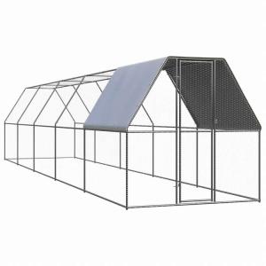 vidaXL 屋外鶏用ケージ 2x10x2m 亜鉛メッキ鋼製動物 ペット用品 ペット用品 小動物用品 小動物 飼育・ケージ 代引不可