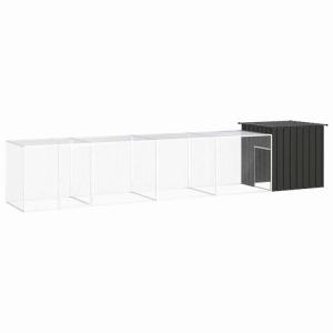 vidaXL チキンケージ アントラシート 500x91x100 cm 亜鉛メッキ鋼動物 ペット用品 ペット用品 小動物用品 小動物 飼育・ケージ 代引不可