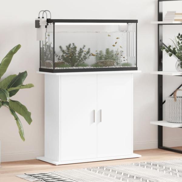 vidaXL 水槽スタンド ホワイト 81x36x73 cm エンジニアードウッド 動物&amp;ペット用品...