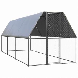 vidaXL 屋外鶏小屋 2x6x2m 亜鉛メッキ鋼製動物 ペット用品 ペット用品 小動物用品 小動物 飼育・ケージ 代引不可
