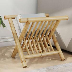 vidaXL マガジンラック 42x30.5x34.5 cm 竹製家具 キャビネット 収納 マガジンラック 代引不可
