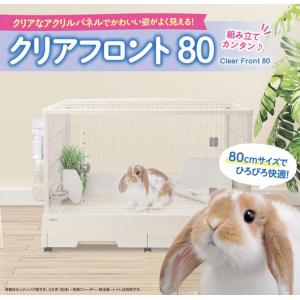ジェックス クリアフロント80 小動物用 ケー...の詳細画像1